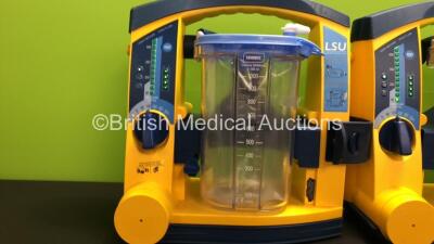 3 x Laerdal Suction Units with 3 x Cups With Lids (All Power Up) *78071858729 - 78090957251 - 78071858671* - 4