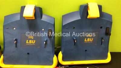 2 x Laerdal Suction Units (Both Power Up with 1 x Casing Damage - See Photo) with 2 x 20g LSU Wall Brackets Ref 782600 with DC Power Cords *78090957262 - 78001005341 - 78032059562 - 7851195941* - 4