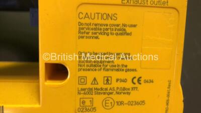 2 x Laerdal Suction Units (Both Power Up with 1 x Casing Damage - See Photo) with 2 x 20g LSU Wall Brackets Ref 782600 with DC Power Cords *78090957262 - 78001005341 - 78032059562 - 7851195941* - 8