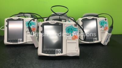 3 x Philips Heartstart MRx Defibrillators Including Pacer, ECG and Printer Options, 1 x Philips Heartstart MRx Defibrillators Including ECG and Printer Options, 4 x Philips M3538A Batteries, 4 x Philips M3539A Modules, 4 x Paddle Leads and 4 x Philips M37