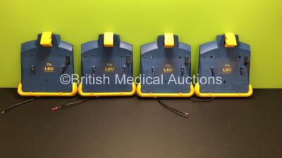 4 x Laerdal 20g LSU Wall Brackets Ref 782600 with Cut Power Cords *78271437493 - 78451230156 - 78451230154 - 78200813220*