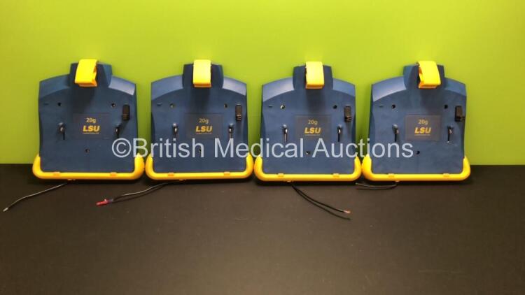 4 x Laerdal 20g LSU Wall Brackets Ref 782600 with Cut Power Cords *78271437493 - 78451230156 - 78451230154 - 78200813220*