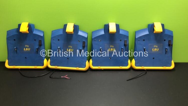 4 x Laerdal 20g LSU Wall Brackets Ref 782600 with Cut Power Cords *78271437510 - 78451230169 - 78271437448 - NA*