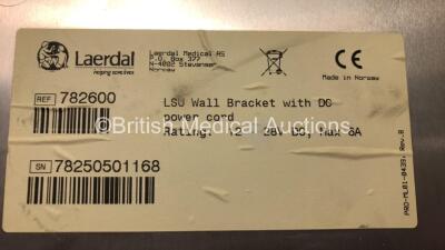 4 x Laerdal 20g LSU Wall Brackets Ref 782600 with Cut Power Cords *78250501168 - 78071540295 - 78250501160 - 78271437483* - 4