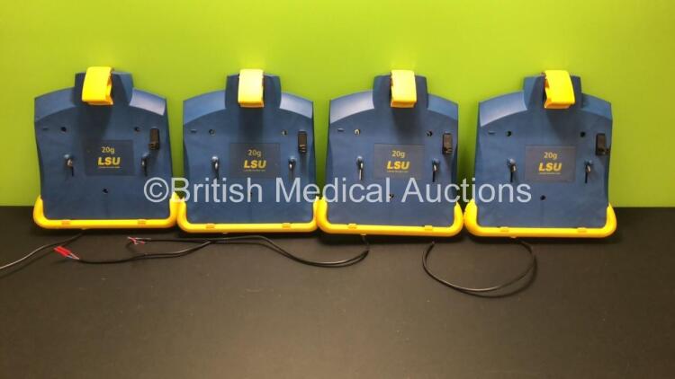 4 x Laerdal 20g LSU Wall Brackets Ref 782600 with Cut Power Cords *78271437494 - 78201021212 - 78451230164 - 78251437351*