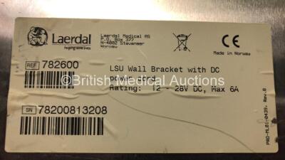 4 x Laerdal 20g LSU Wall Brackets Ref 782600 with Cut Power Cords *78200813208 - 78271437508 - NA - NA* - 4