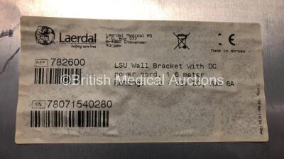 4 x Laerdal 20g LSU Wall Brackets Ref 782600 with Cut Power Cords *78071540280 - 78011435311 - 78310814427 - 78200813206* - 4