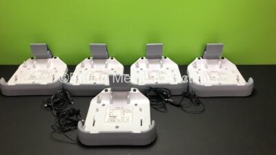 5 x Mangar Health Airflo 24 Stowage and Recharging Points Docking Stations with DC Power Cords *CD0102 02-00921 - 00585 - 01054 - 00944 - 00398*