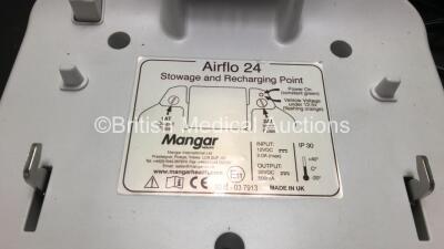 5 x Mangar Health Airflo 24 Stowage and Recharging Points Docking Stations with DC Power Cords *CD0102 02-00921 - 00585 - 01054 - 00944 - 00398* - 2