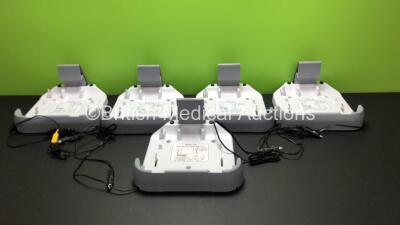 5 x Mangar Health Airflo 24 Stowage and Recharging Points Docking Stations with DC Power Cords *CD0102 02- 01136 - 01112 - 00968 - 00552 - 00983*