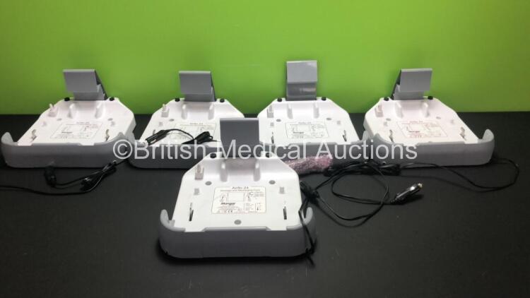 5 x Mangar Health Airflo 24 Stowage and Recharging Points Docking Stations with DC Power Cords (1 x Slightly Damaged - See Photo) *CD0102 02- 01083 - 00947 - 00588 - 01110 - 01147*