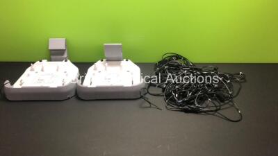 Job Lot Including 2 x Mangar Health Airflo 24 Stowage and Recharging Point Docking Stations (Cut Power Cords) and 19 x DC Power Supplies for LSU Units *00890 - 01082*