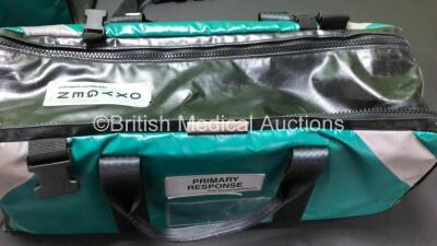 3 x Green Primary Response Bags (1 x Broken Zip) - 2