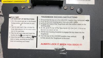 2 x Ferno 274 Series Pac Rac Instrument Platforms and 2 x Toughbook Docking Units *14C104177 - 11C069490 - 5