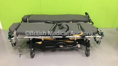 2 x Ferno Pegasus Ambulance Stretchers with Mattresses (Both Hydraulics Tested Working) *S/N PEG3994 / PEG6730**