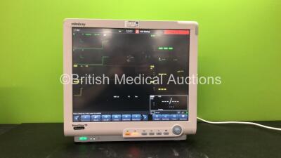 Mindray BeneView T9 Patient Monitor Including Printer Option with 1 x Mindray BeneView T1 Patient Monitor Including ECG, SpO2, MP1, IBP, T1, T2 and NIBP Options, 1 x Mindray CO2 Module *Mfd 05-2014* (Powers Up with Damaged Screen Cover-See Photo) *SN CFD7