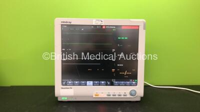 Mindray BeneView T8 Patient Monitor with 1 x Mindray BeneView T1 Patient Monitor Including ECG, SpO2, MP1, IBP, T1, T2 and NIBP Options, 1 x Mindray CO2 Module (Powers Up with Scratches on Screen-See Photos)*Mfd 09-2012* *SN FB28000961, CFD79321932, CF29