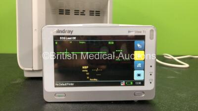 Mindray BeneView T8 Patient Monitor with 1 x Mindray BeneView T1 Patient Monitor Including ECG, SpO2, MP1, IBP, T1, T2 and NIBP Options, 2 x Mindray PiCCO Modules with pArt/pCVP and CCO/C.O Options (Powers Up) *Mfd 09-2012* *SN CFT7C325876, CFT84329645, F - 3
