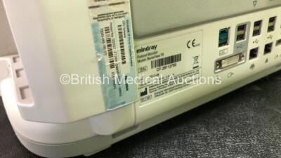 Mindray BeneView T8 Patient Monitor with 1 x Mindray BeneView T1 Patient Monitor Including ECG, SpO2, MP1, IBP, T1, T2 and NIBP Options (Powers Up with Faulty Dial and Cracked Casing -See Photo) *Mfd 09-2012**SN FB28000960, CF29112755* - 7