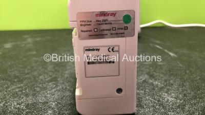 Mindray iPM 8 Patient Monitor Including ECG, SpO2, NIBP, T1 and T2 Options with 1 x Mindray 11501118200 Module Including C02, C.O and IBP Options (Powers Up) *Mfd 01-2014* *SN FFB73012301, FF41007818* - 5