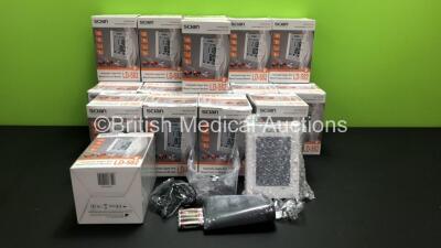 21 x Scian LD-582 Automatic Upper Arm Blood Pressure Monitors with Accessories in Boxes (All Appear Unused)