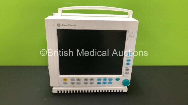 Datex-Ohmeda Compact Anaesthesia Monitor with E-PRESTN Multiparameter Module with SPO2, NIBP, T1-T2, P1-P2 and ECG Options (Power Lights Show when Power Button Held, Does Not Power Up - See Photos) *6497844 / 6495493*