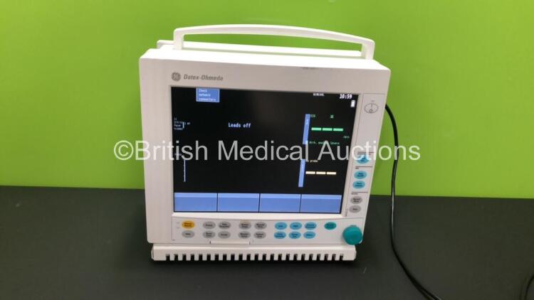 Datex-Ohmeda Compact Anaesthesia Monitor with E-PRESTN Multiparameter Module with SPO2, NIBP, T1-T2, P1-P2 and ECG Options (Powers Up) *6497814 / 6495495*