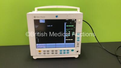 Datex-Ohmeda Compact Anaesthesia Monitor with E-PRESTN Multiparameter Module with SPO2, NIBP, T1-T2, P1-P2 and ECG Options (Powers Up, Control Dial Broken - See Photos) *6497847 / 6495494*