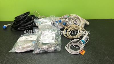 Job Lot of Patient Monitoring Cables Including BP Hoses and SpO2 Finger Sensors