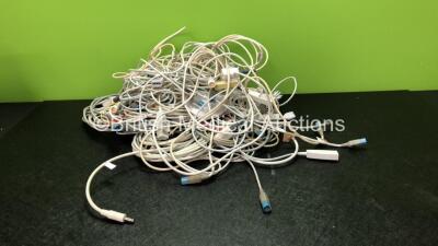 Job Lot of Patient Monitoring Cables Including ECG Leads, Sp02 Leads and Triose Cables