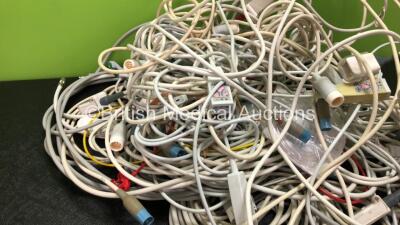 Job Lot of Patient Monitoring Cables Including ECG Leads, Sp02 Leads and Triose Cables - 2