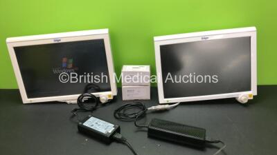 2 x Drager Infinity C700 Monitors with 2 x AC Power Supplies (Both Power Up)