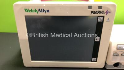 Job Lot Including 1 x Welch Allyn Propaq CS Monitor, 1 x Datex Ohmeda 3800 Oximeter, 1 x Criticare SpO2-ComfortCuff Monitor and 1 x Philips M8048A Module Rack *DE502267553 - 405021420FBFE00348 - GA102895* - 2