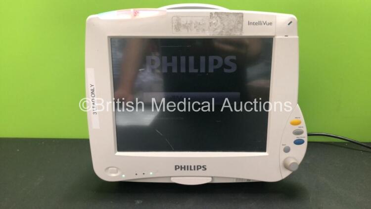 Philips IntelliVue MP50 Touch Screen Patient Monitor (Powers Up with Missing Tag-See Photo) *Mfd 02-2015*