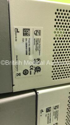 Mixed Lot Including 4 x Philips M801A Modules (All Power Up) 1 x Nellcor OxiMax NPB-40 SpO2 Meter (Powers Up) 1 x Teledyne TED 191Oxygen Monitor (No Power) 4 x Philips M802660002 Dials - 10