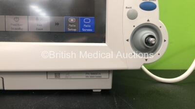 Philips IntelliVue M8007A MP70 Touch Screen Patient Monitor with 1 x Philips M3001A Module Including ECG, SpO2, NBP, Temp and Press Options (Powers Up with Missing Dial-See Photo) *Mfd 07-2006* *SN DE61744502* - 3