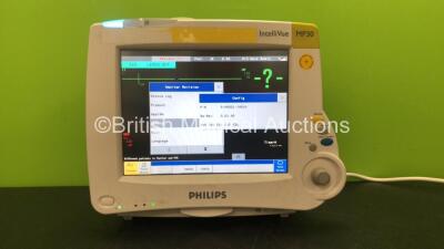 Philips IntelliVue MP30 Touch Screen Patient Monitor Software Version G.01.80 (Powers Up) *Mfd 03-2006* with 1 x Philips IntelliVue X2 Handheld Patient Monitor Software Version G.01.80 Including ECG, SpO2, NBP, Temp and Press Options *Mfd 01-2013* (Powers