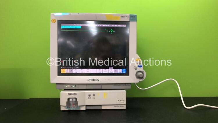 Philips IntelliVue MP70 Anesthesia Touch Screen Patient Monitor Software Version G.01.72 *Mfd 08-2009* with 1 x Philips IntelliVue X2 Handheld Patient Monitor Software Version G.01.75 Including ECG, SpO2, NBP, Temp and Press Options *Mfd 12-2009* 1 x Phil