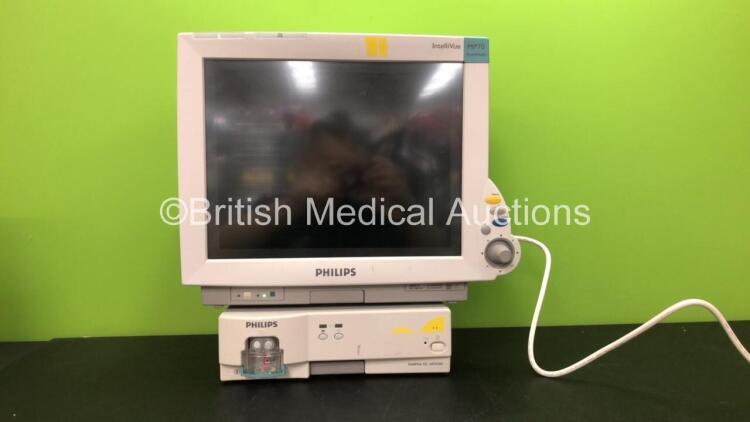 Philips IntelliVue MP70 Anesthesia Touch Screen Patient Monitor Software Version G.01.72 *Mfd 08-2009* with 1 x Philips IntelliVue X2 Handheld Patient Monitor Software Version G.01.80 Including ECG, SpO2, NBP, Temp and Press Options *Mfd 02-2012* 1 x Phil