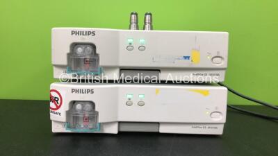2 x Philips IntelliVue G5 M1019A Gas Modules (All Power Up) *SN ASFN-0182, ASAC-0070* *C*
