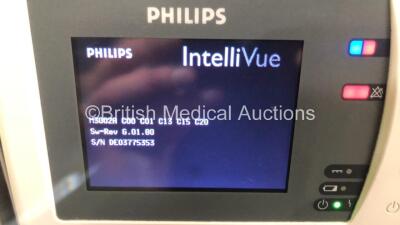 Philips IntelliVue MP70 Anesthesia Touch Screen Patient Monitor Software Version H.15.45 *Mfd - 02/2007** with 1 x Philips IntelliVue X2 Handheld Patient Monitor Software Version G.01.80 Including ECG, SpO2, NBP, Temp and Press Options *Mfd - 07/2011* and - 7