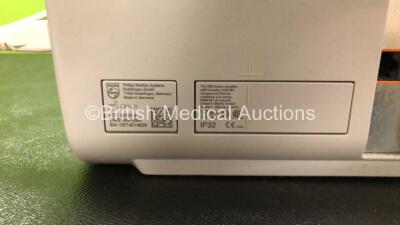 Philips IntelliVue MP5 Patient Monitor Including ECG, NBP, SpO2, CO2, Press, Temp and Printer Options (Powers Up with Missing Cover-See Photo) *Mfd 01-2009* *SN DE74814928* *C* - 4