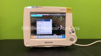 Philips IntelliVue Ref 862135 MP30 Touch Screen Patient Monitor Software Version G.01.73 with 1 x Philips IntelliVue X2 Handheld Patient Monitor Software Version G.001.80 Including ECG, SpO2, NBP, Press and Temp Options *Mfd 09-2010* (Powers Up) *SN DE037