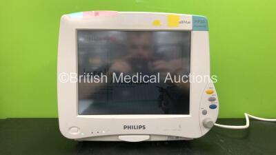 Philips IntelliVue Ref 862116 MP50 Anesthesia Touch Screen Patient Monitor Software Version G.01.73 with 1 x Philips IntelliVue X2 Handheld Patient Monitor Software Version G.01.80 Including ECG, SpO2, NBP, Press and Temp Options *Mfd 01-2013* (Powers Up