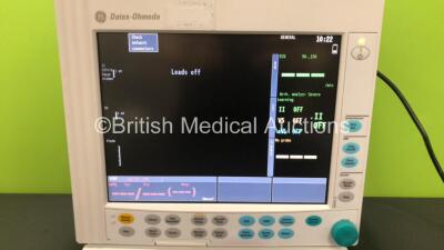 Datex-Ohmeda Compact Anaesthesia Monitor with E-PRESTN Multiparameter Module with SPO2, NIBP, T1-T2, P1-P2 and ECG Options (Powers Up) *6497848 / 6495497* - 2