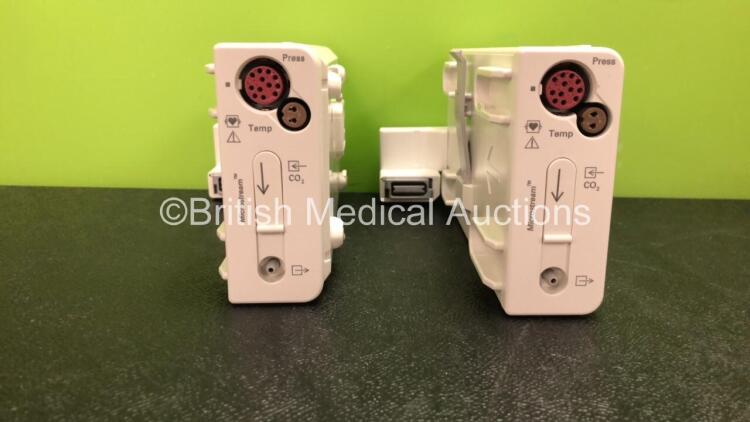 2 x Philips M3015A Microstream CO2 Modules *Mfd 02-2017, 02-2017 (refurbished)* *SN DE455A8944, DE43538661* *C*