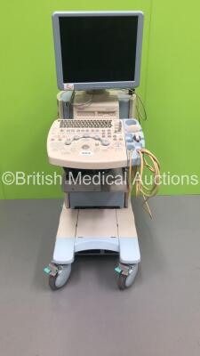 Hitachi EUB-7500 Ultrasound Scanner *S/N KE12219703* with 2 x Transducers / Probes (EUP-053T and EUP-C715) and Sony UP-D897MD Video Graphic Printer (HDD REMOVED)