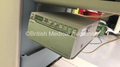 Hitachi EUB-7500 Ultrasound Scanner *S/N KE12219703* with 2 x Transducers / Probes (EUP-053T and EUP-C715) and Sony UP-D897MD Video Graphic Printer (HDD REMOVED) - 7