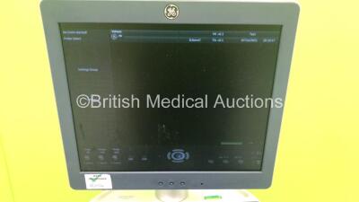 GE Voluson P8 Flat Screen Ultrasound Ref 5589191 *S/N 320475SU7* **Mfd 03/2016** Software Version with Sony UP-D898MD (Powers Up - Rear Push Handle Loose) ***IR054*** - 3