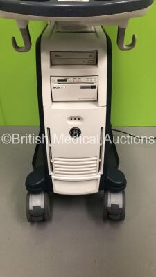 GE Voluson P8 Flat Screen Ultrasound Ref 5589191 *S/N 320475SU7* **Mfd 03/2016** Software Version with Sony UP-D898MD (Powers Up - Rear Push Handle Loose) ***IR054*** - 5